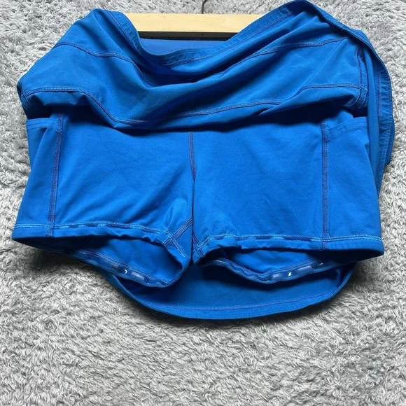 Lululemon Skort Womens 10 Blue Pace Rival Mid Rise Skirt Running Tennis Golf - Picture 8 of 12